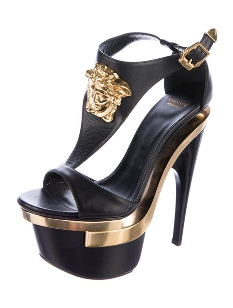 versace men's medusa sandals|versace platform heels medusa.